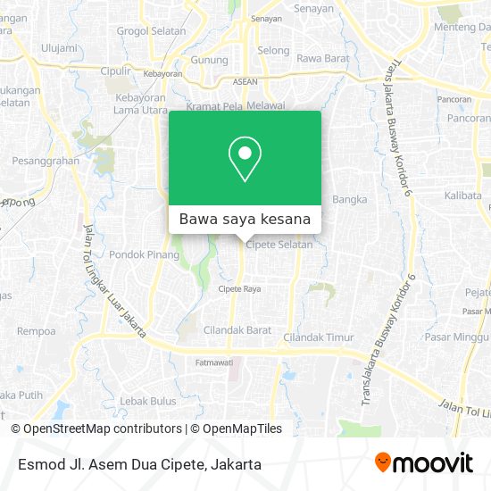 Peta Esmod Jl. Asem Dua Cipete