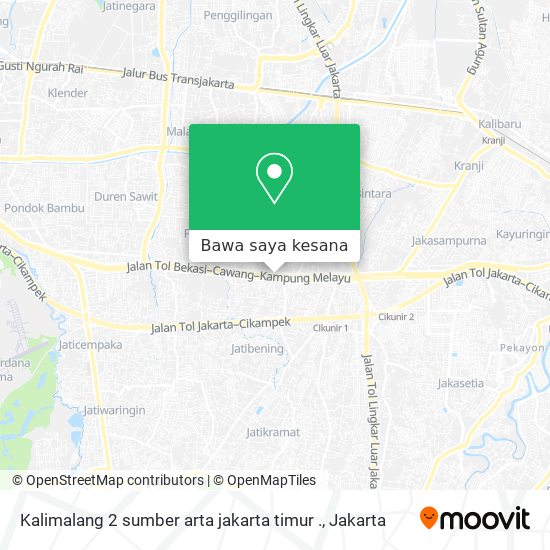 Peta Kalimalang 2 sumber arta jakarta timur .
