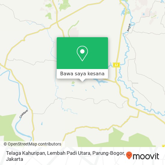 Peta Telaga Kahuripan, Lembah Padi Utara, Parung-Bogor