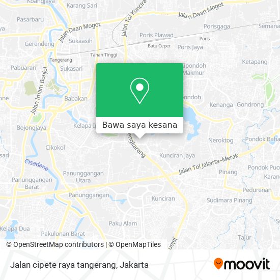 Peta Jalan cipete raya tangerang