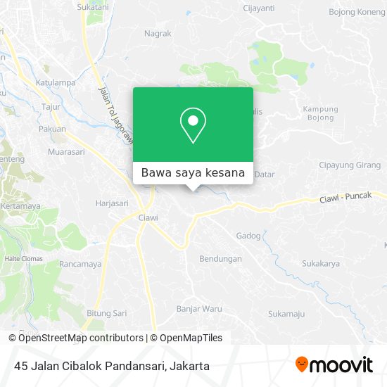 Peta 45 Jalan Cibalok Pandansari