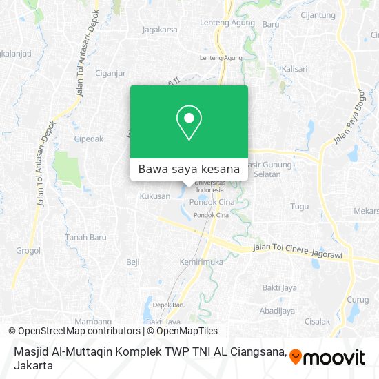 Peta Masjid Al-Muttaqin Komplek TWP TNI AL Ciangsana