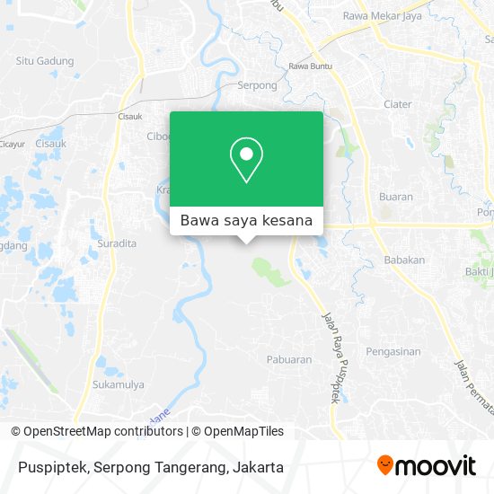 Peta Puspiptek, Serpong Tangerang