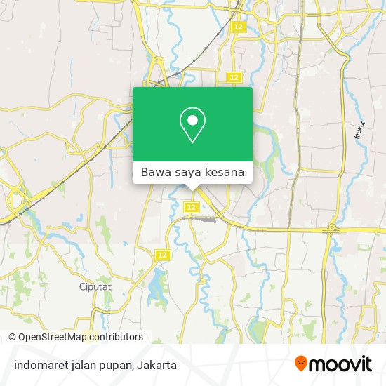 Peta indomaret jalan pupan