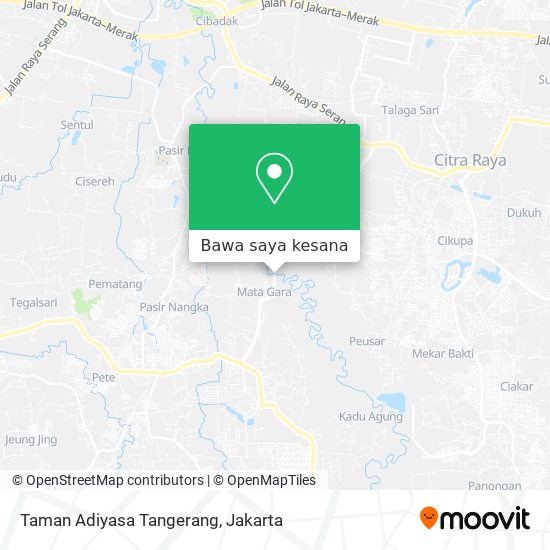 Peta Taman Adiyasa Tangerang