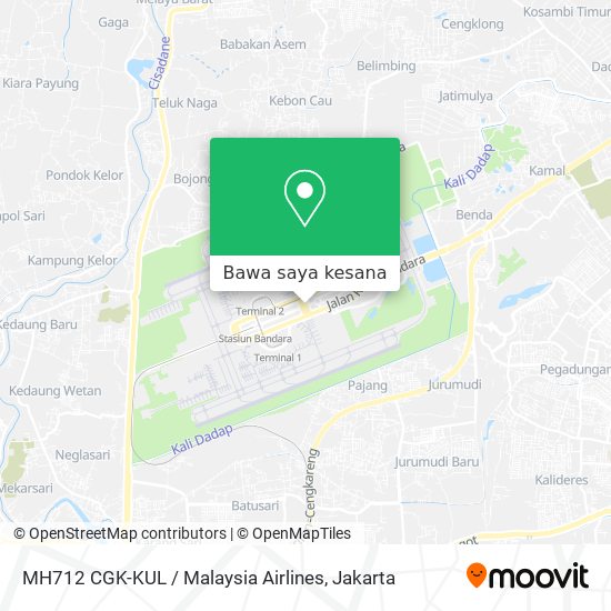 Peta MH712 CGK-KUL / Malaysia Airlines