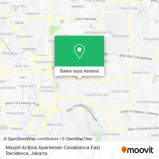 Peta Masjid Al-Bina Apartemen Casablanca East Recidence