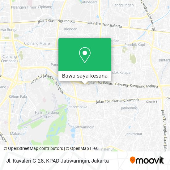 Peta Jl. Kavaleri G-28, KPAD Jatiwaringin