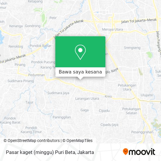 Peta Pasar kaget (minggu) Puri Beta