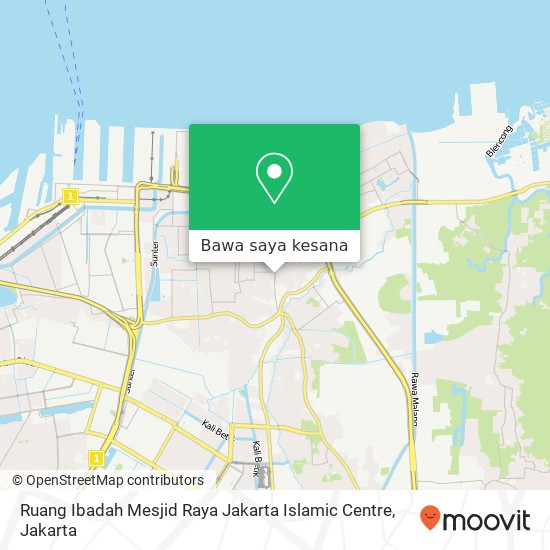 Peta Ruang Ibadah Mesjid Raya Jakarta Islamic  Centre