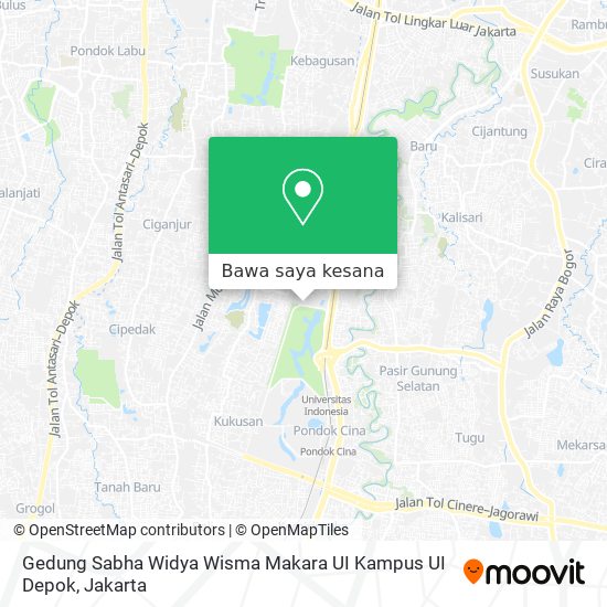 Peta Gedung Sabha Widya Wisma Makara UI Kampus UI Depok