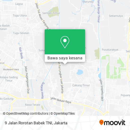 Peta 9 Jalan Rorotan Babek TNI