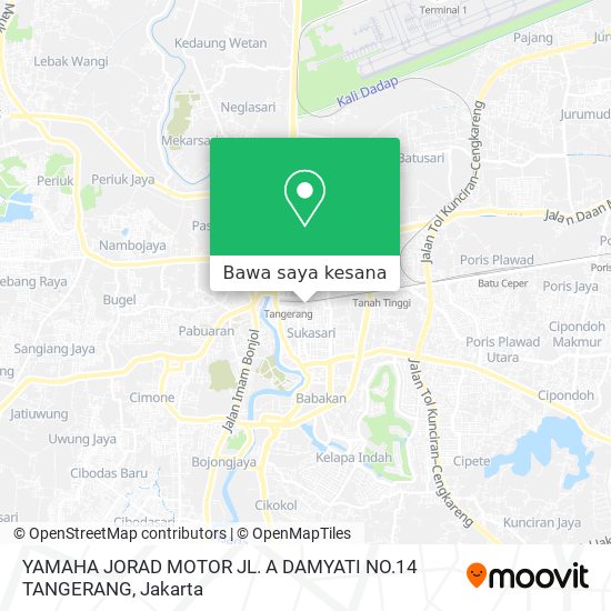 Peta YAMAHA JORAD MOTOR JL. A DAMYATI NO.14 TANGERANG
