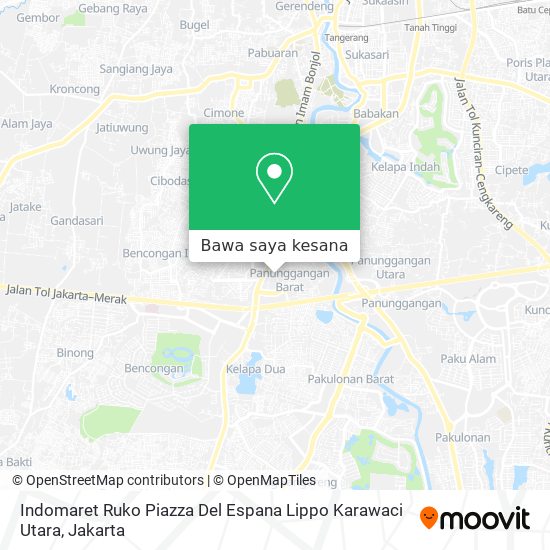 Peta Indomaret Ruko Piazza Del Espana Lippo Karawaci Utara