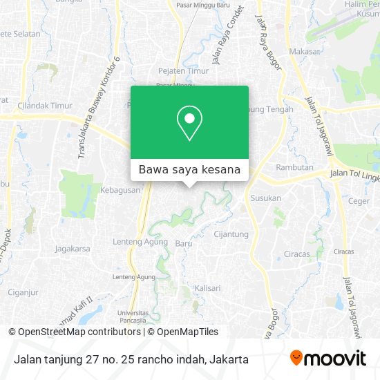 Peta Jalan tanjung 27 no. 25 rancho indah