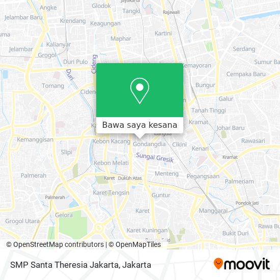 Peta SMP Santa Theresia Jakarta