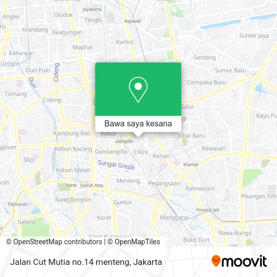 Peta Jalan Cut Mutia no.14 menteng