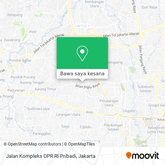 Peta Jalan Kompleks DPR RI Pribadi