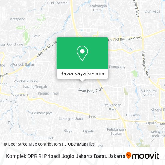 Peta Komplek DPR RI Pribadi Joglo Jakarta Barat
