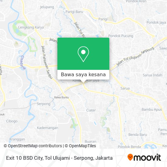 Peta Exit 10 BSD City, Tol Ulujami - Serpong