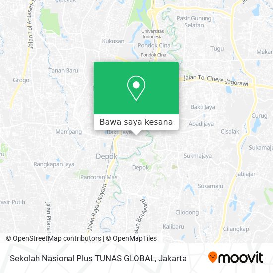 Peta Sekolah Nasional Plus TUNAS GLOBAL