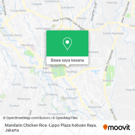 Peta Mandarin Chicken Rice -Lippo Plaza Keboen Raya