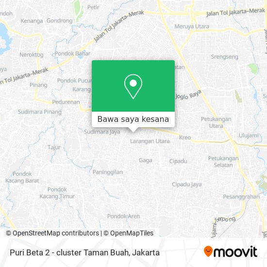 Peta Puri Beta 2 - cluster Taman Buah