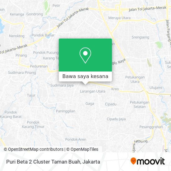 Peta Puri Beta 2 Cluster Taman Buah