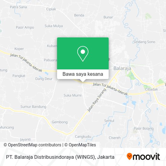 Peta PT. Balaraja Distribusindoraya (WINGS)