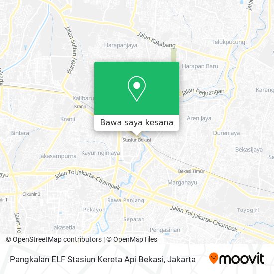 Peta Pangkalan ELF Stasiun Kereta Api Bekasi