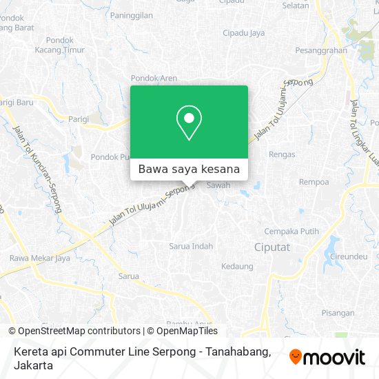 Peta Kereta api Commuter Line Serpong - Tanahabang