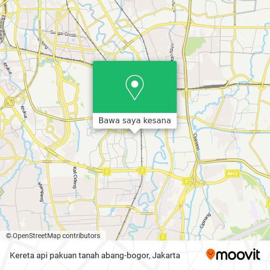 Peta Kereta api pakuan tanah abang-bogor