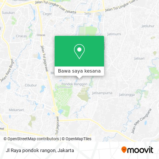 Peta Jl Raya pondok rangon