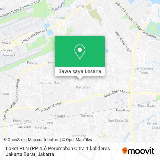 Peta Loket PLN (PP 45) Perumahan Citra 1 kalideres Jakarta Barat
