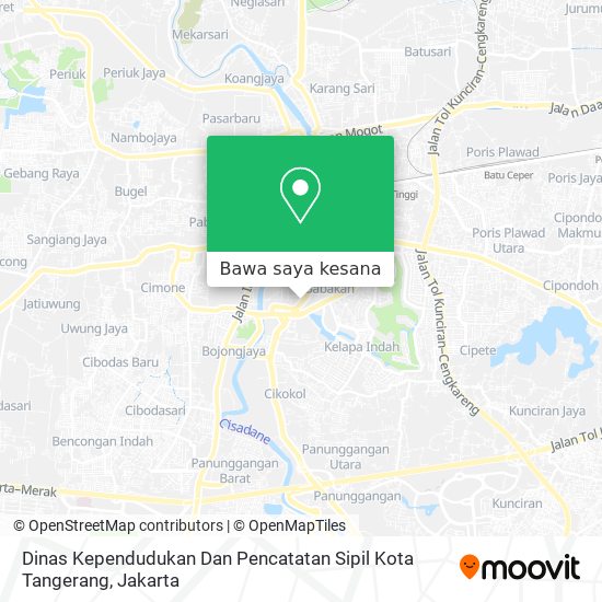 Peta Dinas Kependudukan Dan Pencatatan Sipil Kota Tangerang