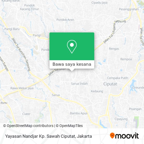 Peta Yayasan Nandjar Kp. Sawah Ciputat