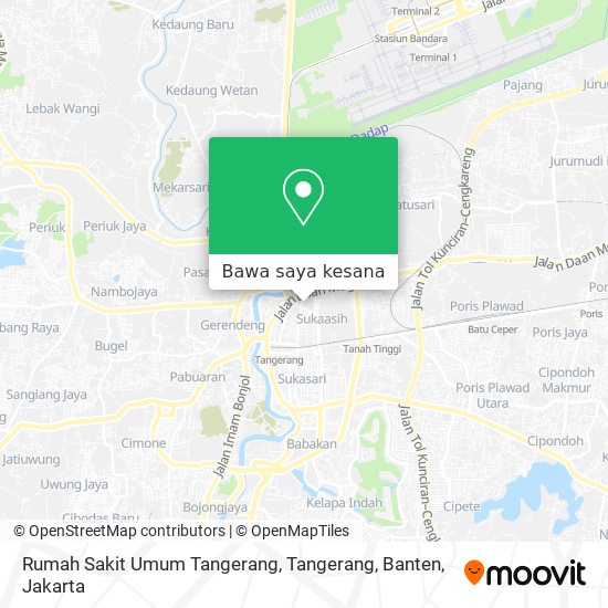 Peta Rumah Sakit Umum Tangerang, Tangerang, Banten