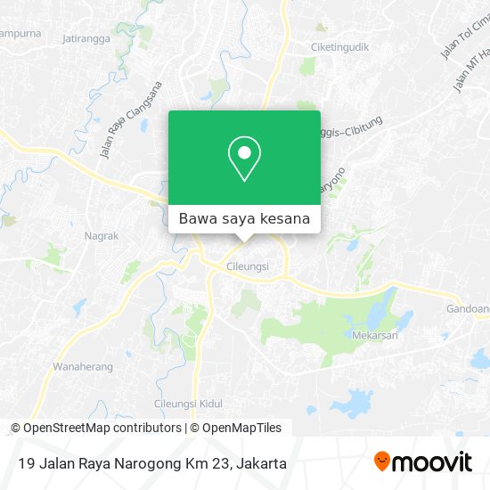 Peta 19 Jalan Raya Narogong Km 23