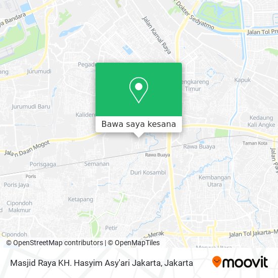 Peta Masjid Raya KH. Hasyim Asy'ari Jakarta