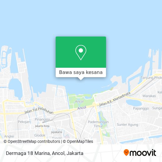 Peta Dermaga 18 Marina, Ancol