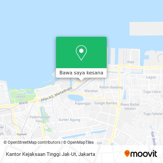 Peta Kantor Kejaksaan Tinggi Jak-Ut