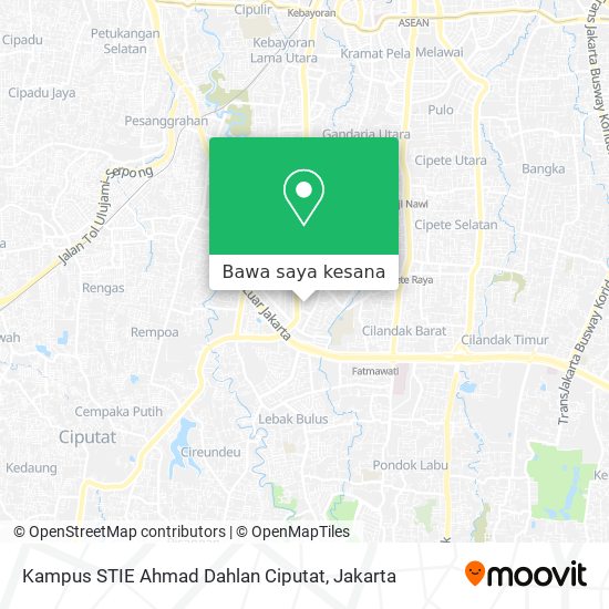 Peta Kampus STIE Ahmad Dahlan Ciputat