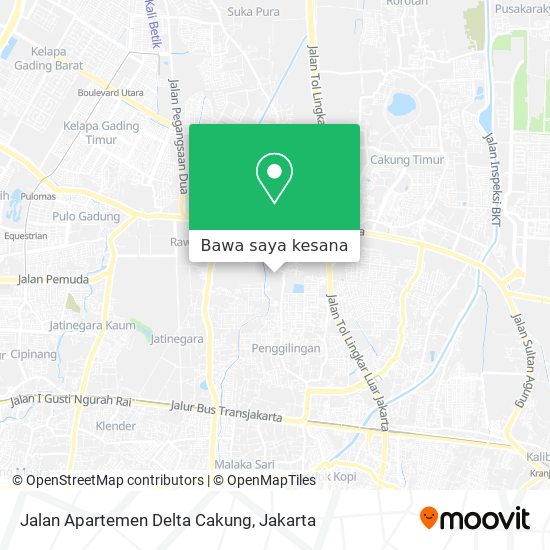 Peta Jalan Apartemen Delta Cakung