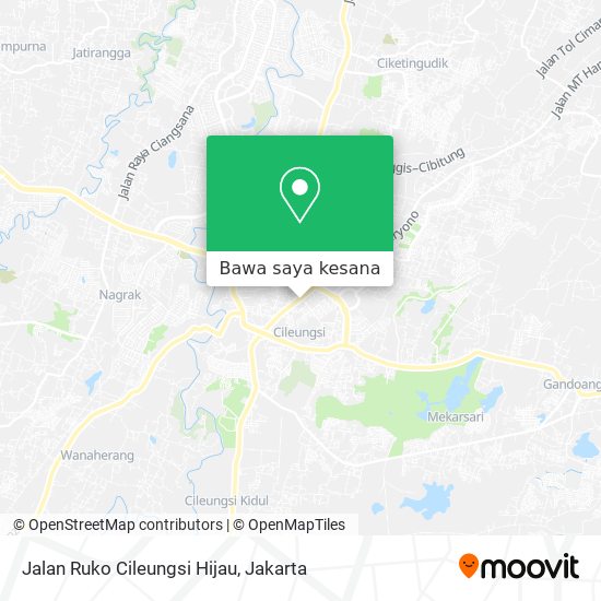 Peta Jalan Ruko Cileungsi Hijau