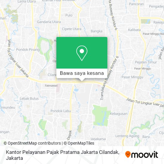Peta Kantor Pelayanan Pajak Pratama Jakarta Cilandak