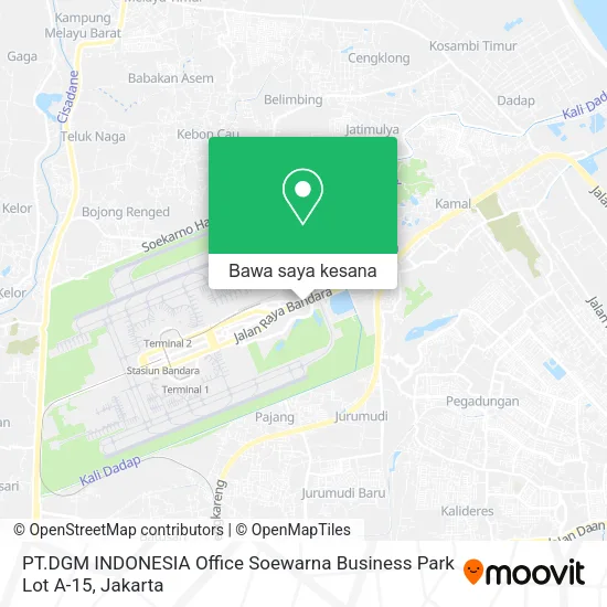 Peta PT.DGM INDONESIA Office Soewarna Business Park Lot A-15