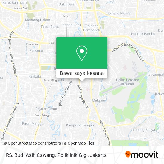Peta RS. Budi Asih Cawang. Poliklinik Gigi