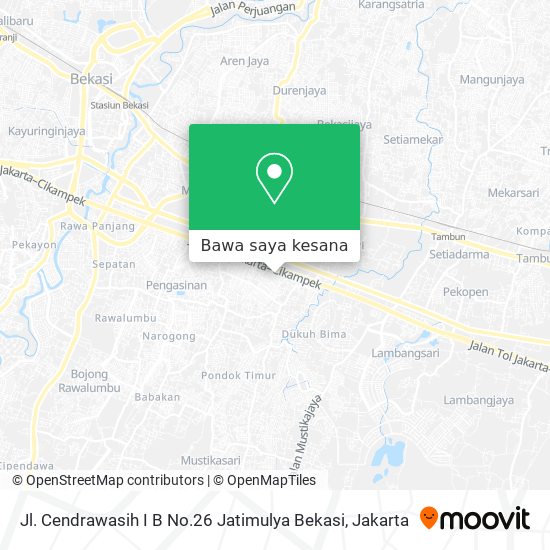 Peta Jl. Cendrawasih I B No.26 Jatimulya Bekasi