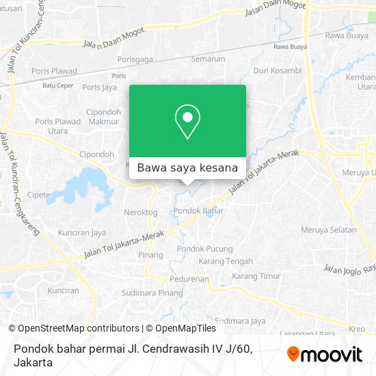 Peta Pondok bahar permai Jl. Cendrawasih IV J / 60