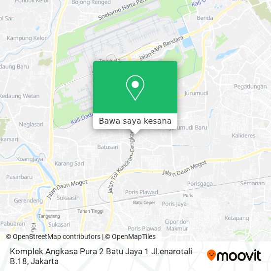 Peta Komplek Angkasa Pura 2 Batu Jaya 1 Jl.enarotali B.18